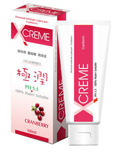 X-CREME超快感水溶性草本潤滑液系列 蔓越莓潤潤滑液100ml 成人潤滑液 潤滑劑 情趣用品 情趣精品
