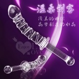 溫柔劍客‧凹凸螺旋纏繞水晶玻璃棒