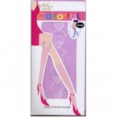 【蒂巴蕾】花紋中統襪-紫色