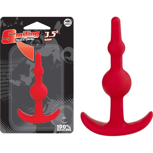 香港NMC ★微笑的對接插頭Smiling Butt Plug 3.5 (Red)