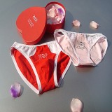 【Holelong】盒裝情侶內褲-紅色(男L+女M)