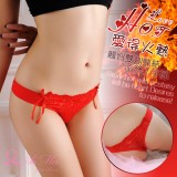 《AIMEI GIAREN》愛得火熱！翹臀雙蝴蝶結蕾絲丁字褲﹝紅﹞