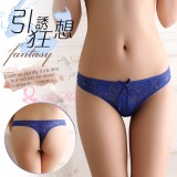 《AIMEI GIAREN》引誘狂想！無痕蕾絲美臀丁字褲﹝寶藍﹞