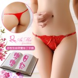 《AIMEI GIAREN》戀戀日記！調整型細帶蕾絲丁字褲﹝紅﹞
