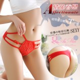 《AIMEI GIAREN》情秘眷戀！細帶鏤空蕾絲T字褲﹝紅﹞