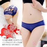 《AIMEI GIAREN》蜜臀誘惑！交叉細帶鏤空蝴蝶結三角褲﹝寶藍﹞