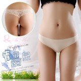 《AIMEI GIAREN》青澀氣息！無痕緹花蕾絲美臀T字褲﹝膚﹞