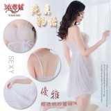 《YIRAN MEI》純真物語！優雅美背輕透網紗蕾絲睡衣