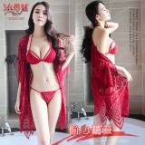 《YIRAN MEI》偷心精靈 ！波希米亞風三點式浪漫蕾絲套裝﹝紅﹞*