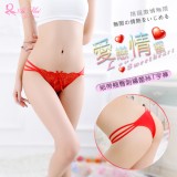 《AIMEI GIAREN》愛戀情蜜！細帶翹臀刺繡蕾絲T字褲﹝紅﹞