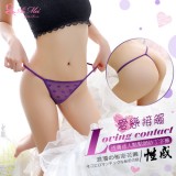 《AIMEI GIAREN》愛戀接觸！透膚迷人點點網紗丁字褲﹝紫﹞