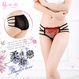 《AIMEI GIAREN》柔情眷戀！細帶網紗造型內褲﹝紅色花刺繡﹞