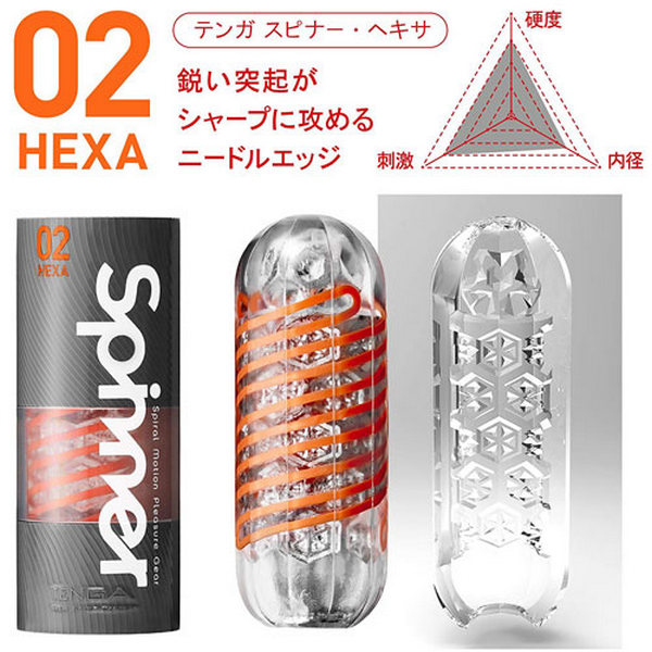 日本TENGA＊SPINNER 02 HEXA 六角槍 可重複使用自慰飛機杯自慰杯