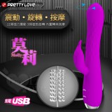 派蒂菈 ‧ Molly 莫莉 時尚精巧按摩棒﹝3旋轉+12強震+內轉珠+親膚硅膠+USB便捷充電﹞【特別提供保固6個月】