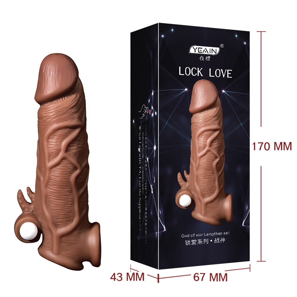 夜櫻YEAIN 戰神加長套(震動款) 狼牙套男用加長加粗陰莖套持 情趣玩具陽具套 成人情趣用品