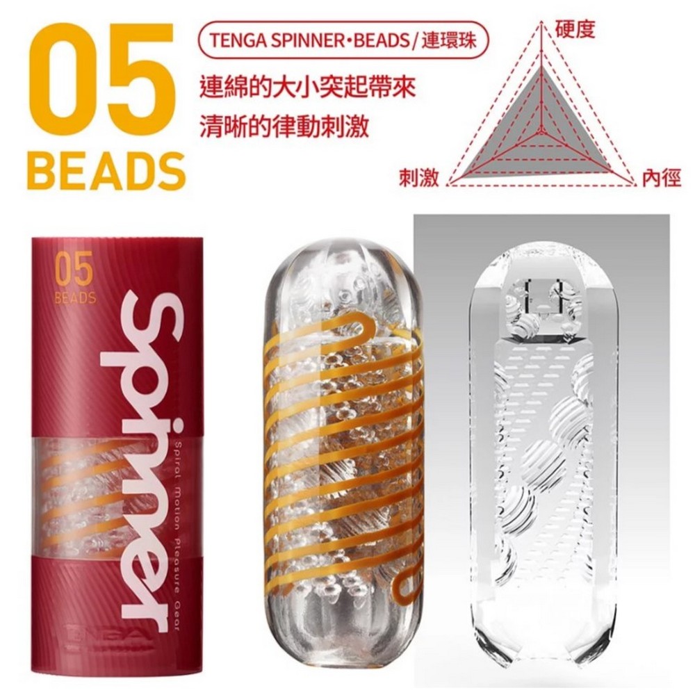 日本TENGA SPINNER 05 BEADS連環珠 可重複使用男用飛機杯自慰套自慰器 打手槍打飛機自愛器