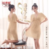 《YIRAN MEI》情趣睡衣！半透絲滑雪紡寬鬆版型兩件組﹝膚﹞