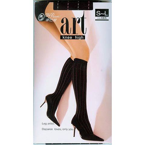 【蒂巴蕾】雙色細條紋 中統襪