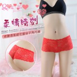 《AIMEI GIAREN》柔情時刻！收腹透氣緹花蕾絲中腰平角內褲﹝紅﹞
