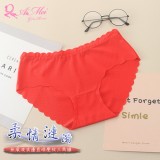 《AIMEI GIAREN》柔情漣漪！無痕波浪邊直條壓紋三角褲﹝紅﹞
