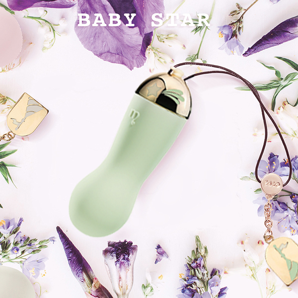 ZALO法國輕奢私密用品＊Baby star迷你按摩器/金屬表面18k金-蜜瓜綠