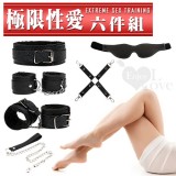 SM遊戲 ‧ 極限性愛調教 毛絨/皮革道具六件組﹝黑﹞