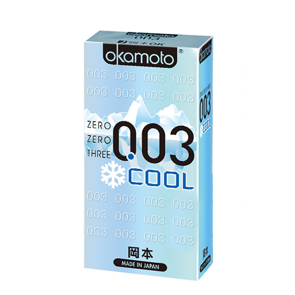 Okamoto岡本衛生套 岡本003極薄系列 COOL冰炫極薄保險套10入