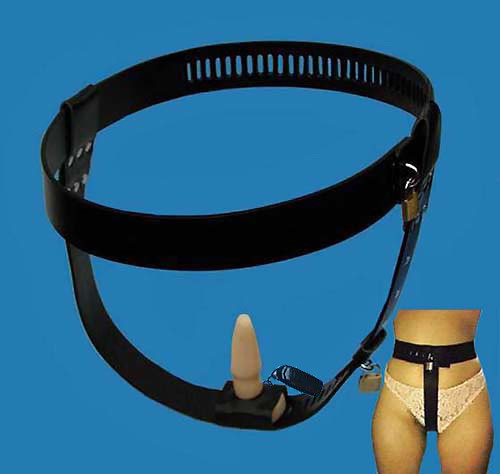 女貞操帶+振動栓 (陰.肛都適用)