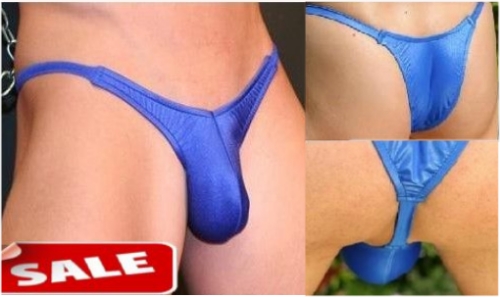 男士前凸性感三角內褲(藍)