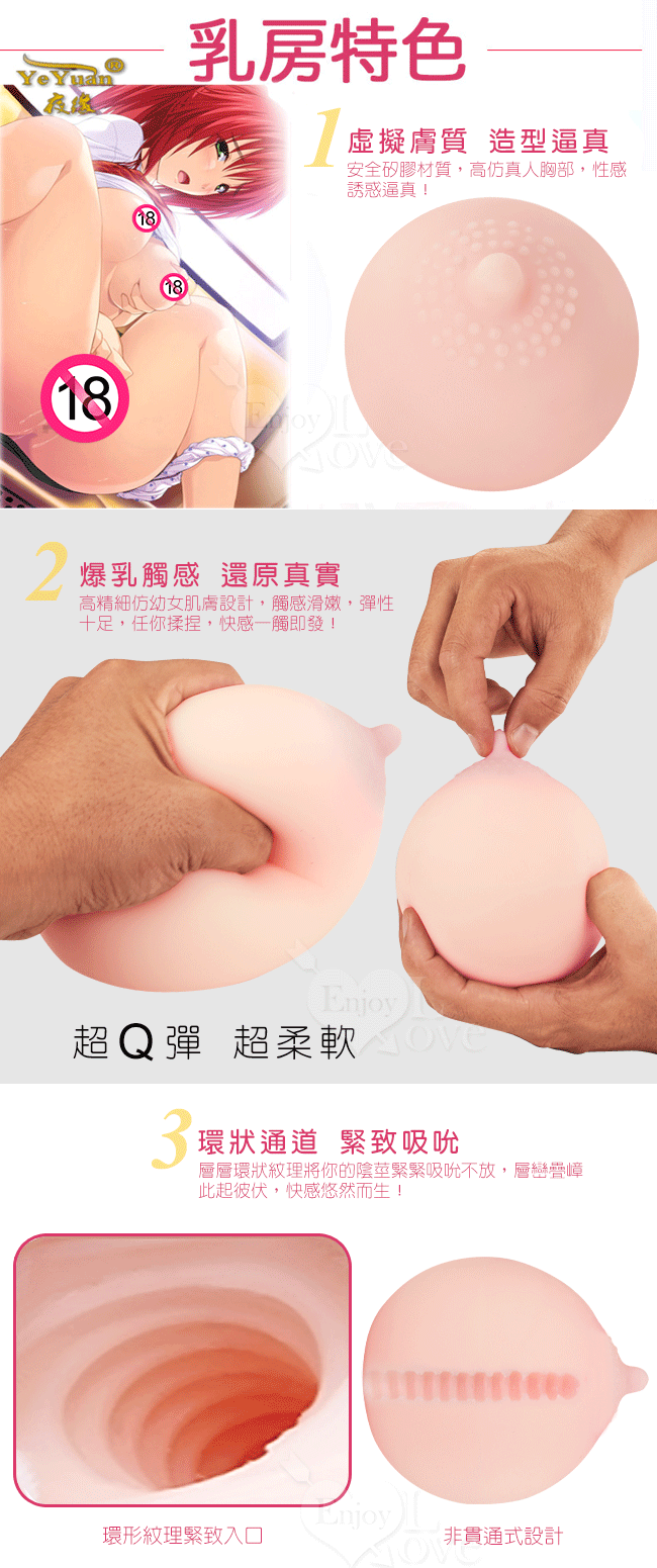 Mimi 小咪咪 蜜桃美乳球【內含通道可插入自慰】